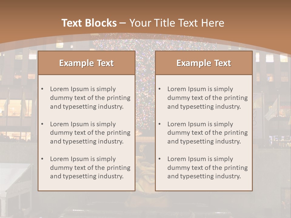 Nyc People Rockefeller Center PowerPoint Template