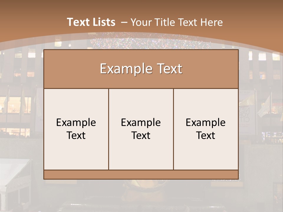 Nyc People Rockefeller Center PowerPoint Template