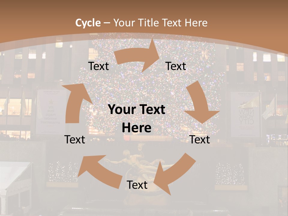 Nyc People Rockefeller Center PowerPoint Template