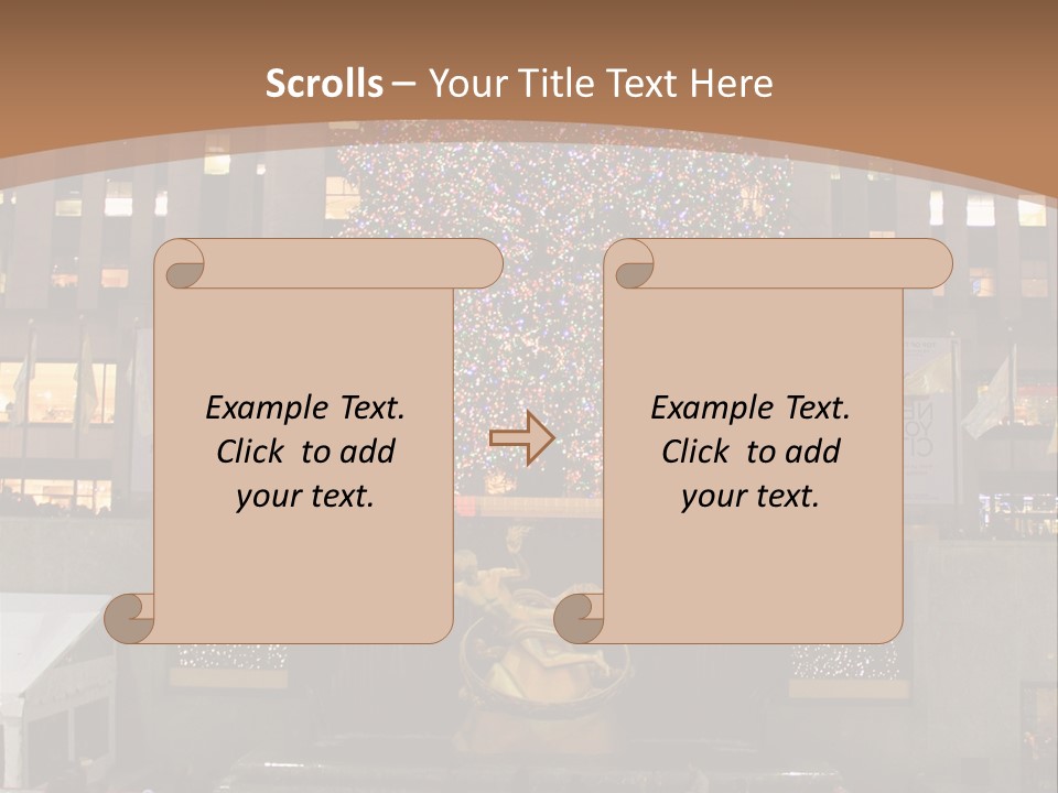 Nyc People Rockefeller Center PowerPoint Template