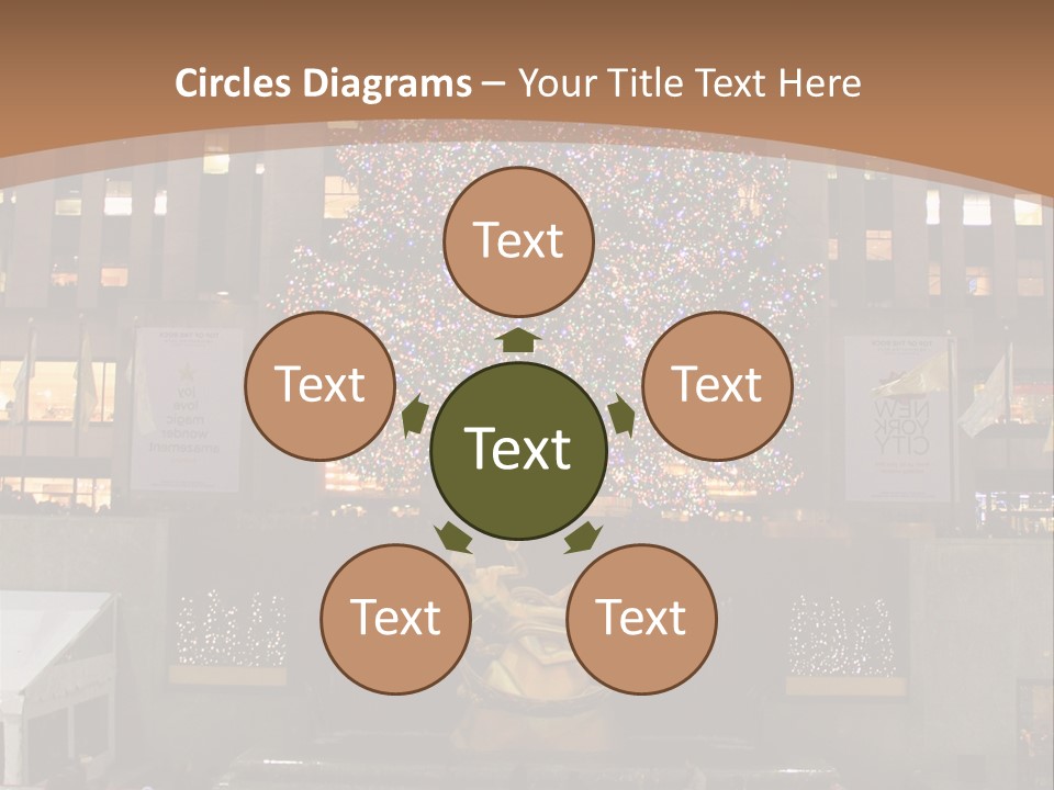 Nyc People Rockefeller Center PowerPoint Template