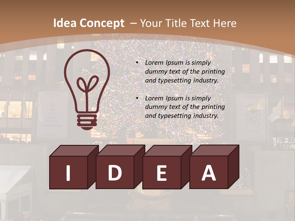 Nyc People Rockefeller Center PowerPoint Template