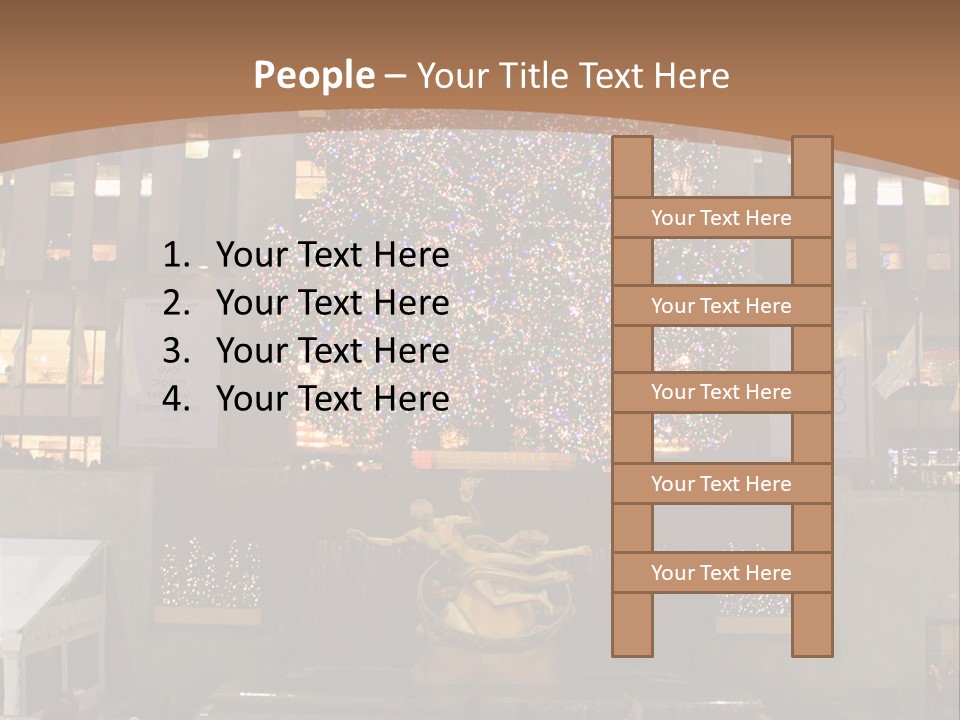 Nyc People Rockefeller Center PowerPoint Template