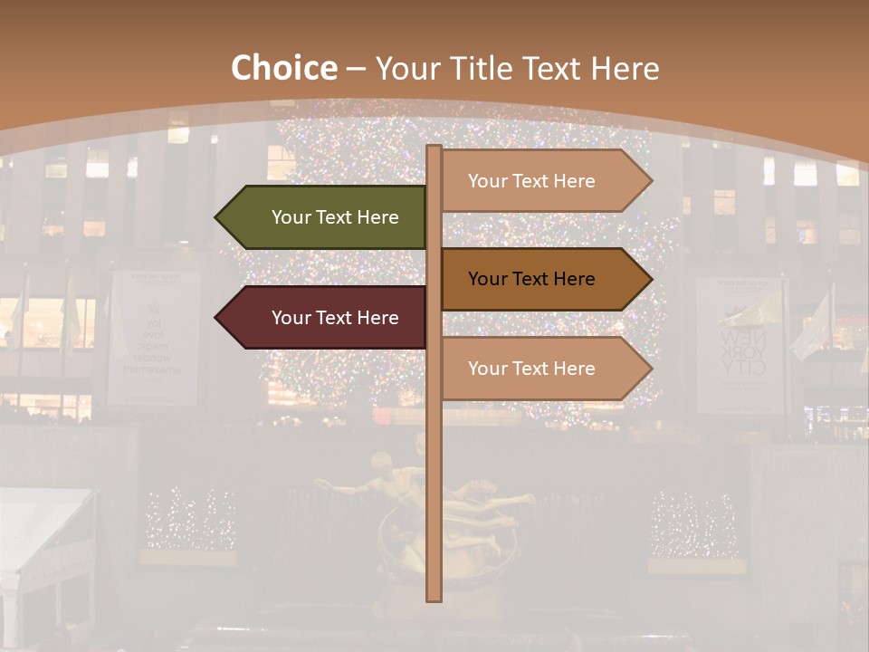 Nyc People Rockefeller Center PowerPoint Template