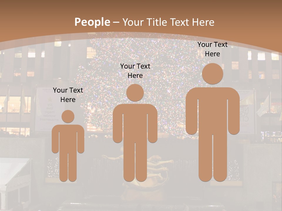 Nyc People Rockefeller Center PowerPoint Template