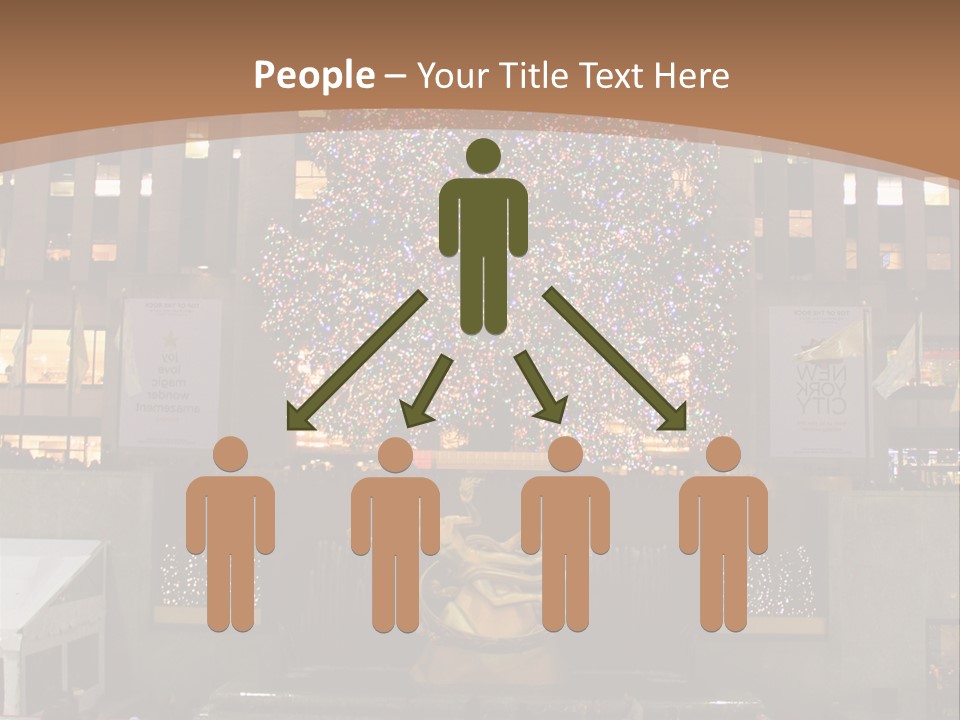 Nyc People Rockefeller Center PowerPoint Template
