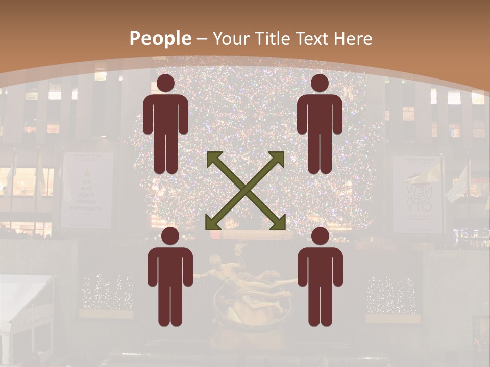 Nyc People Rockefeller Center PowerPoint Template