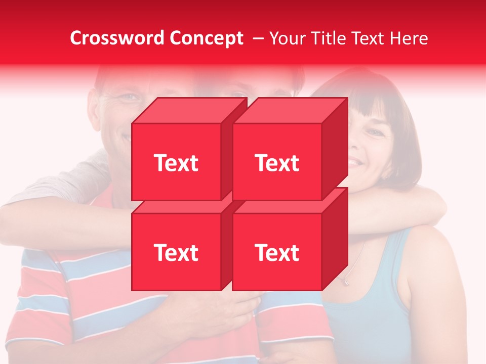 Isolated Teenager White PowerPoint Template