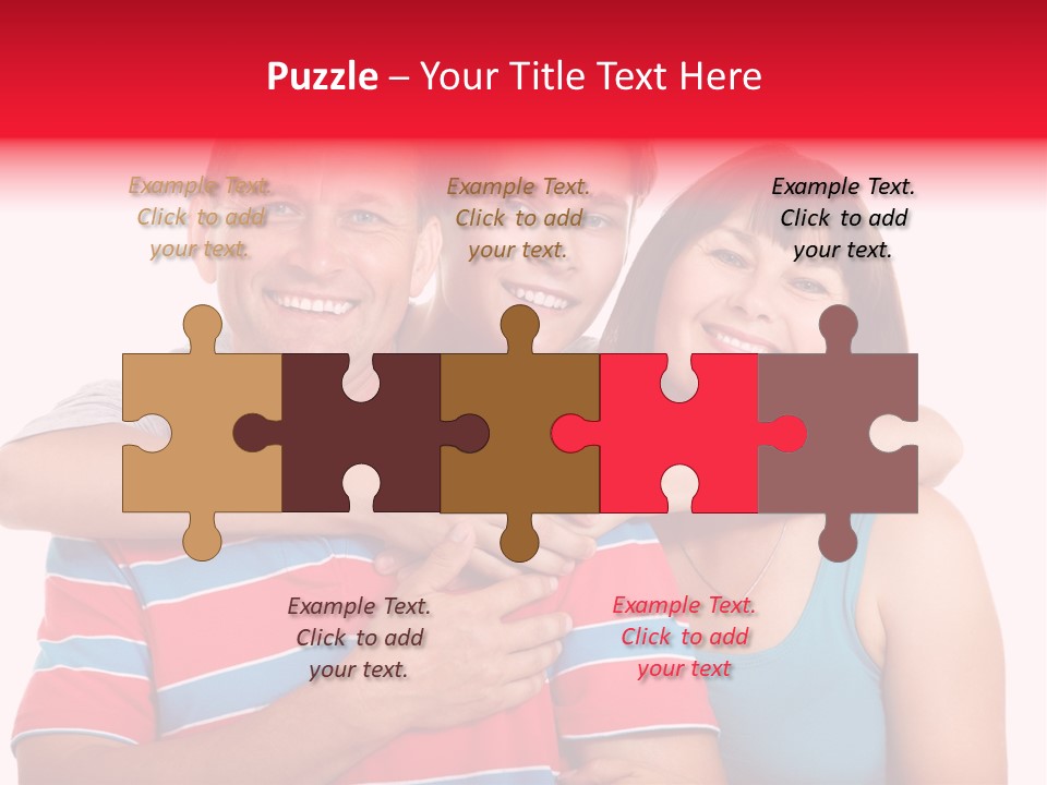 Isolated Teenager White PowerPoint Template