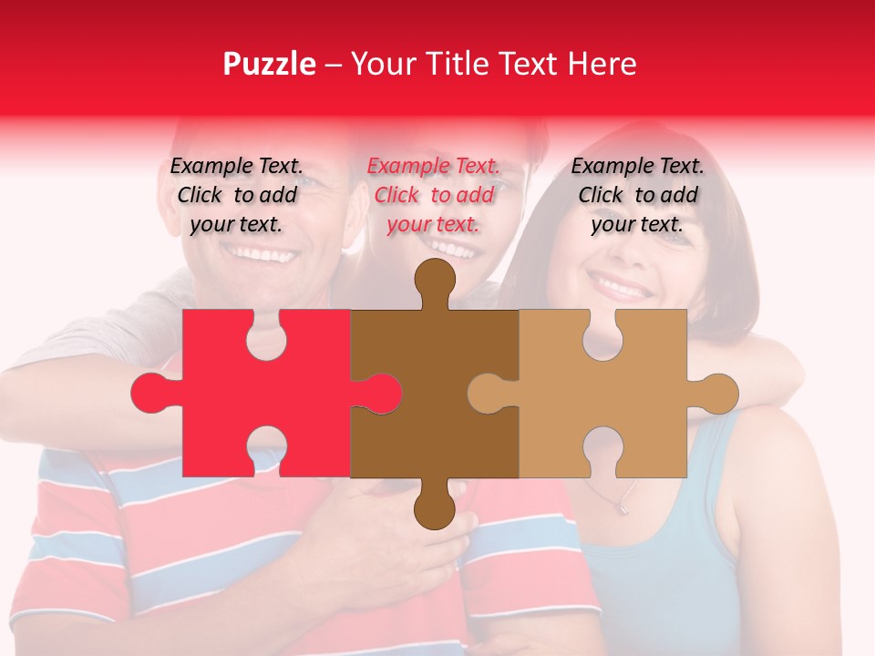 Isolated Teenager White PowerPoint Template