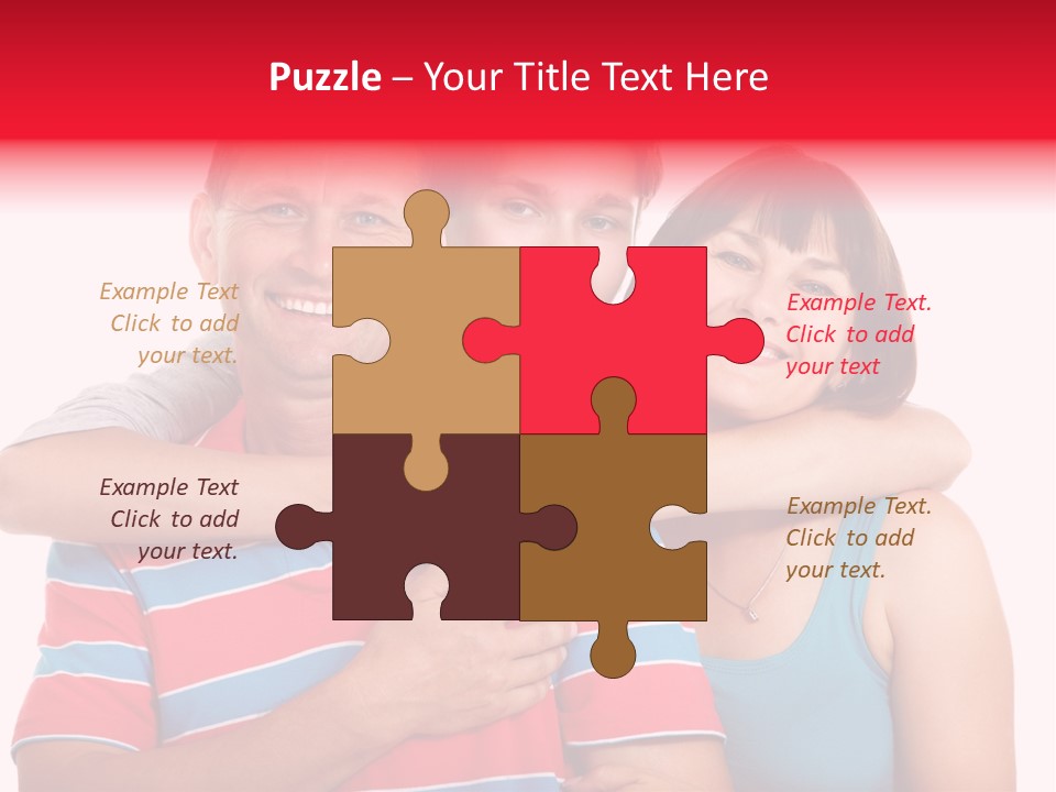 Isolated Teenager White PowerPoint Template