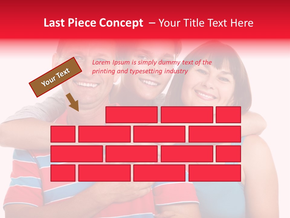 Isolated Teenager White PowerPoint Template