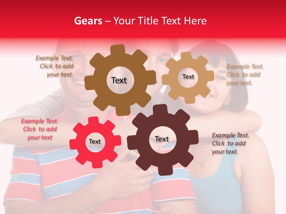 Isolated Teenager White PowerPoint Template