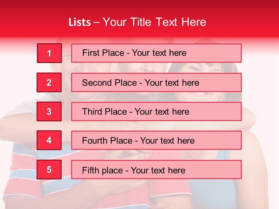 Isolated Teenager White PowerPoint Template