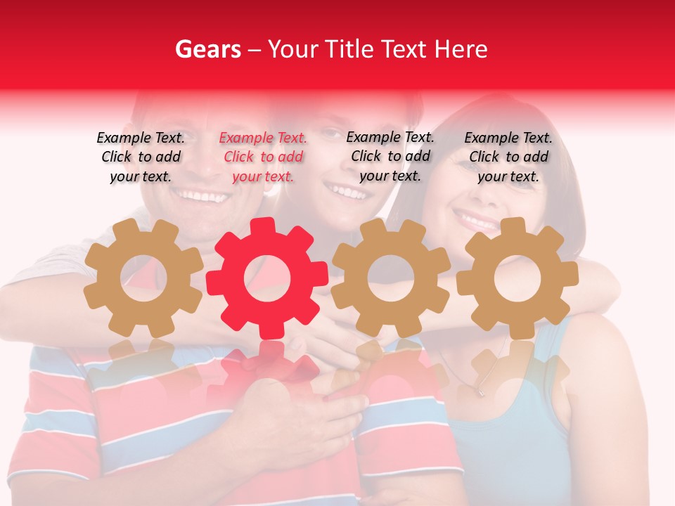Isolated Teenager White PowerPoint Template