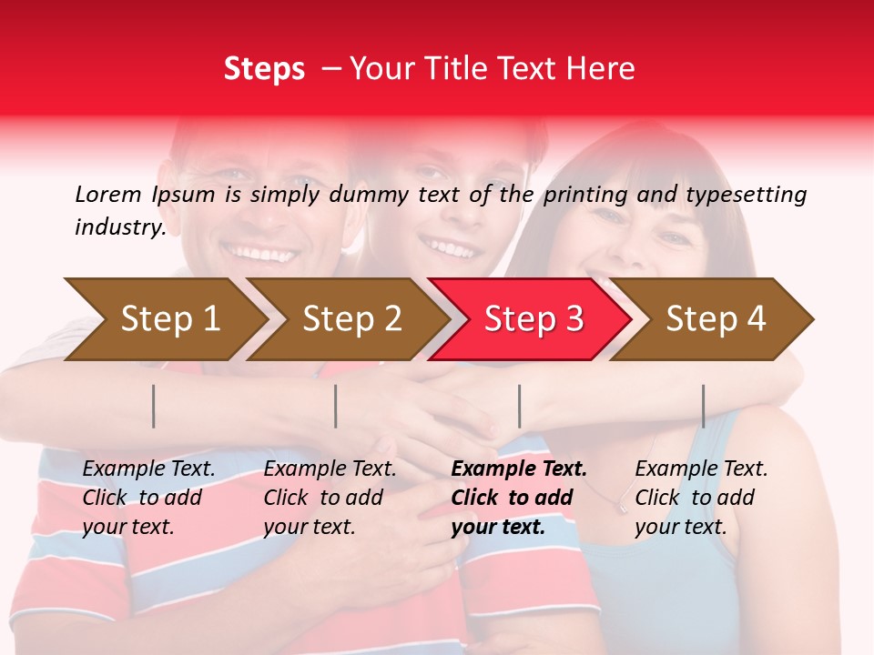 Isolated Teenager White PowerPoint Template