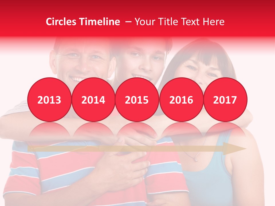 Isolated Teenager White PowerPoint Template