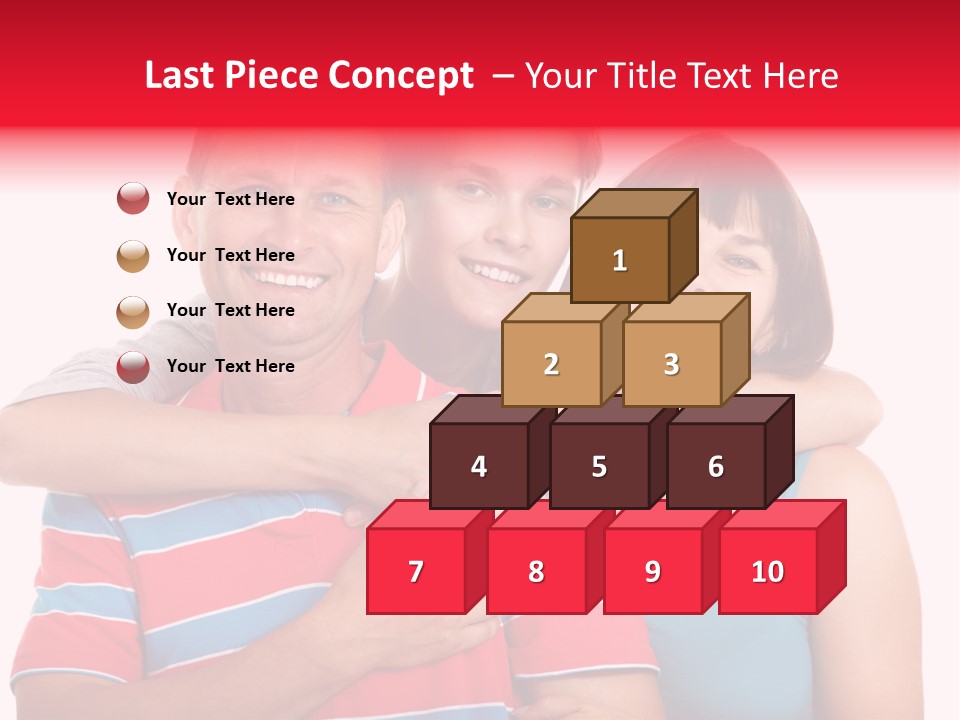 Isolated Teenager White PowerPoint Template