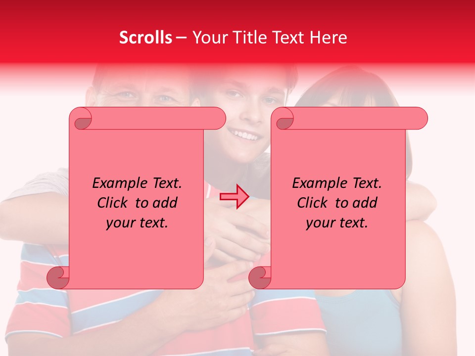 Isolated Teenager White PowerPoint Template