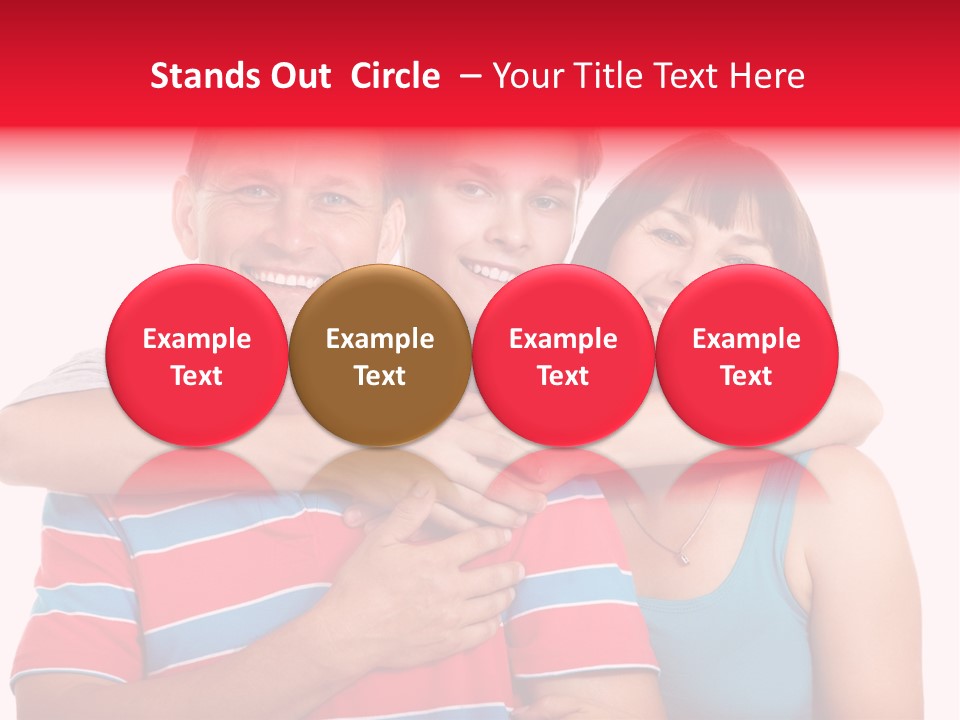 Isolated Teenager White PowerPoint Template