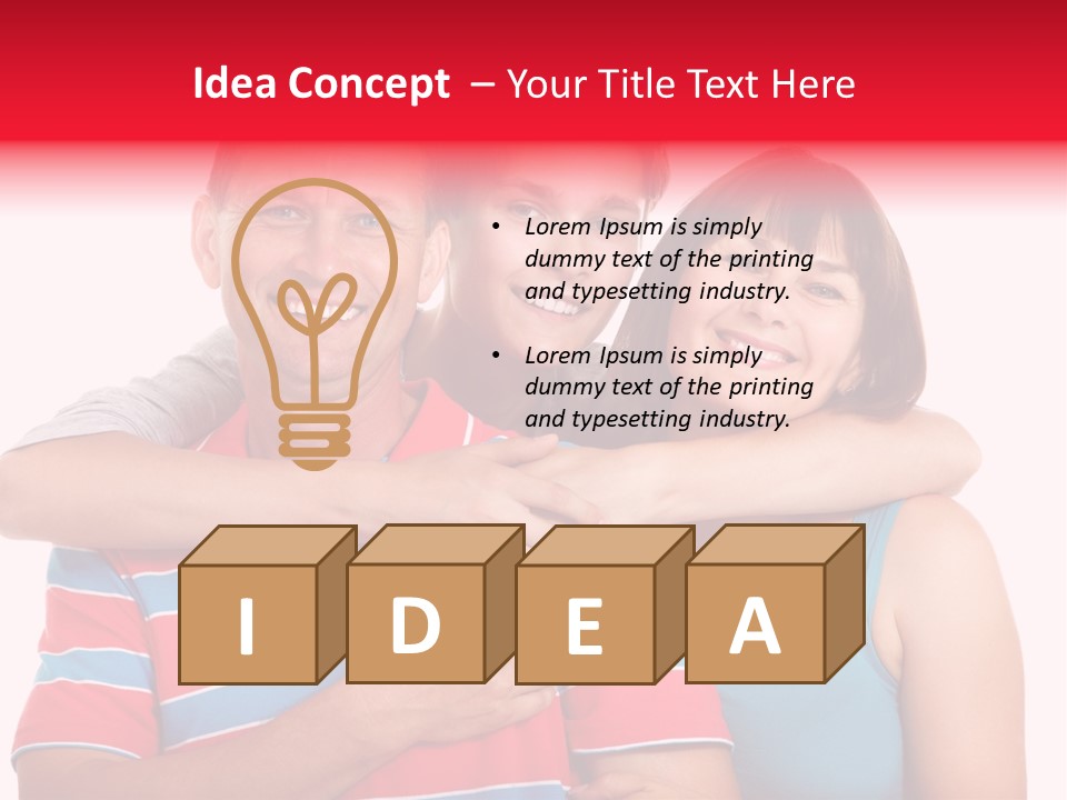 Isolated Teenager White PowerPoint Template