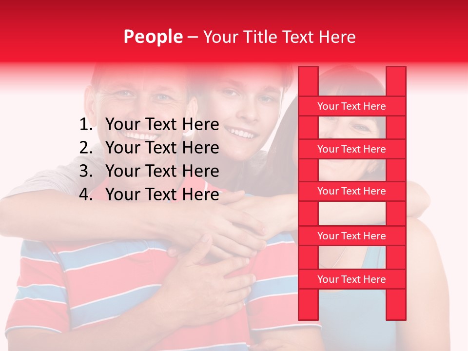 Isolated Teenager White PowerPoint Template