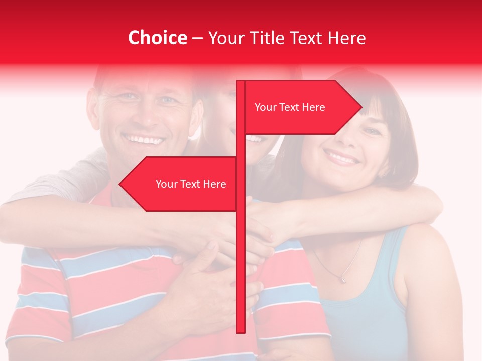 Isolated Teenager White PowerPoint Template