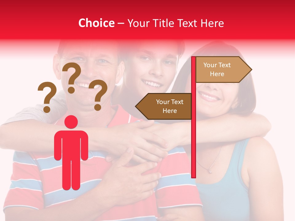 Isolated Teenager White PowerPoint Template