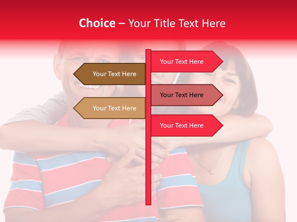 Isolated Teenager White PowerPoint Template