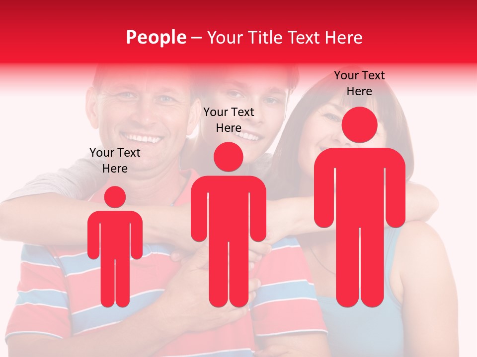 Isolated Teenager White PowerPoint Template