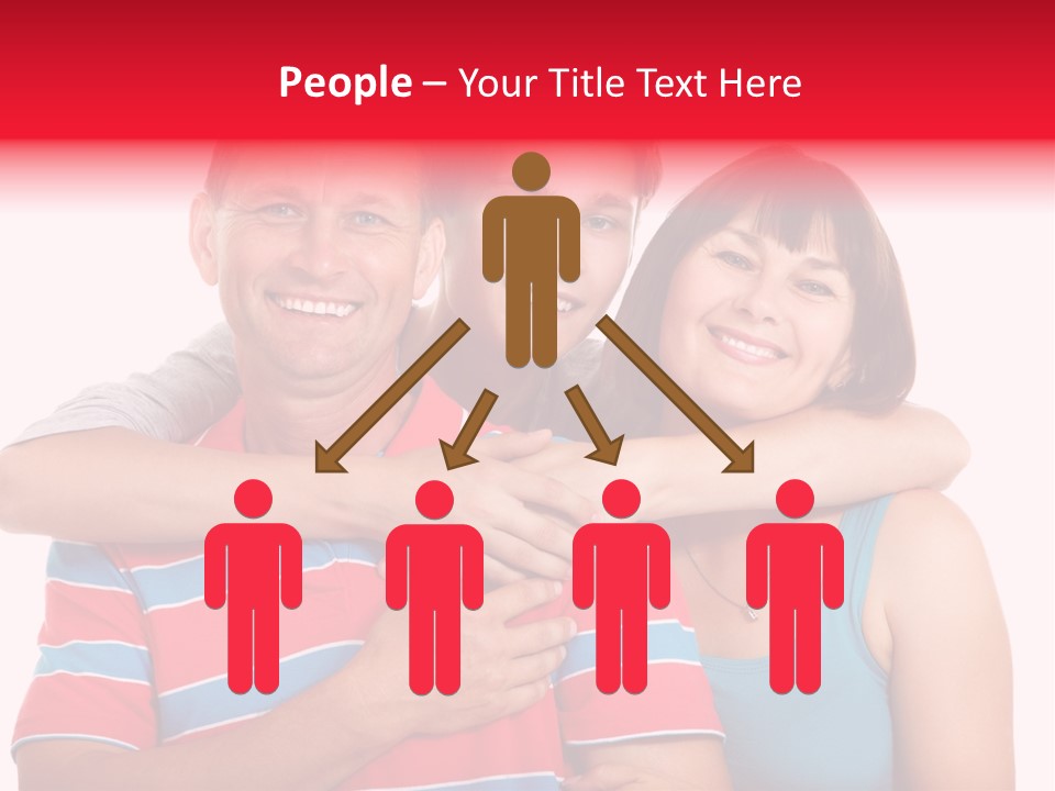 Isolated Teenager White PowerPoint Template