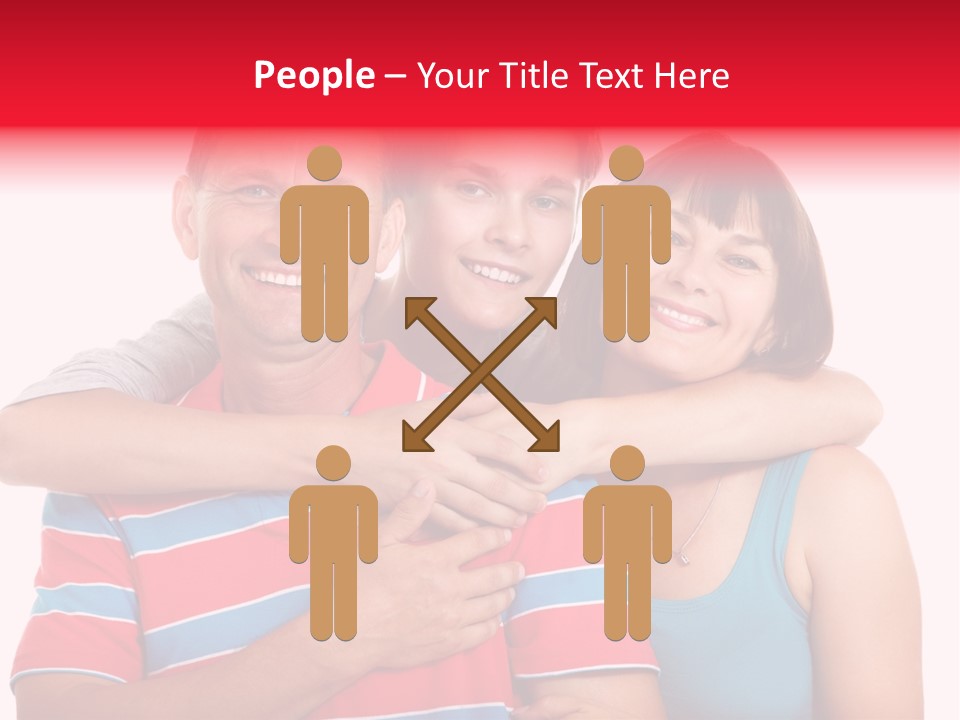 Isolated Teenager White PowerPoint Template