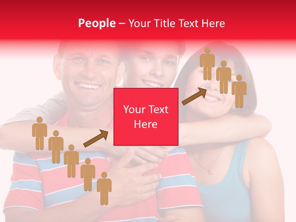 Isolated Teenager White PowerPoint Template