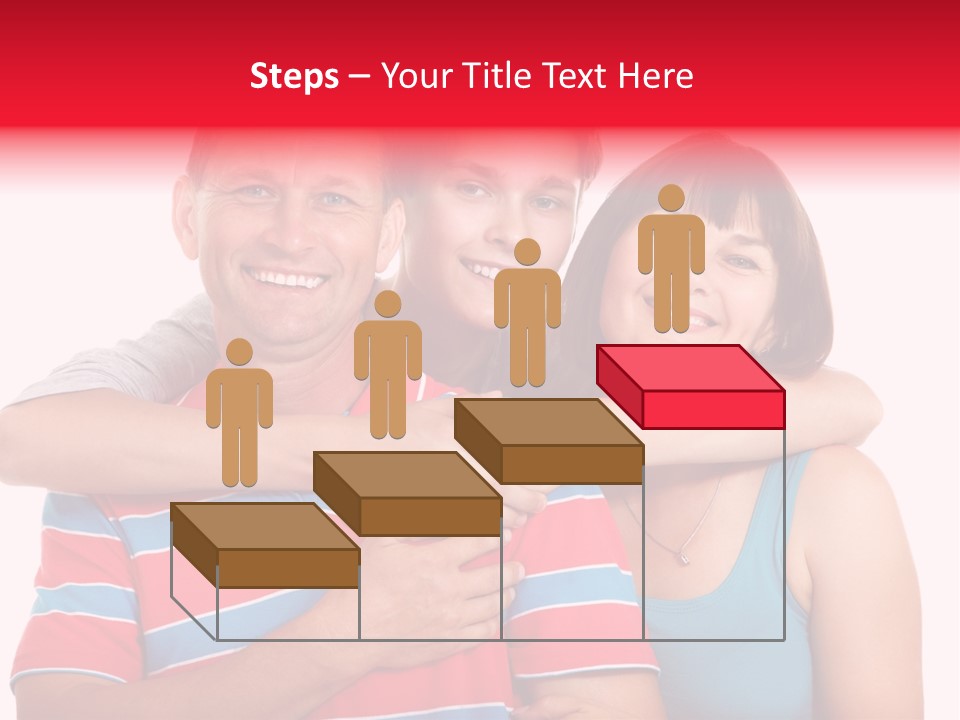 Isolated Teenager White PowerPoint Template