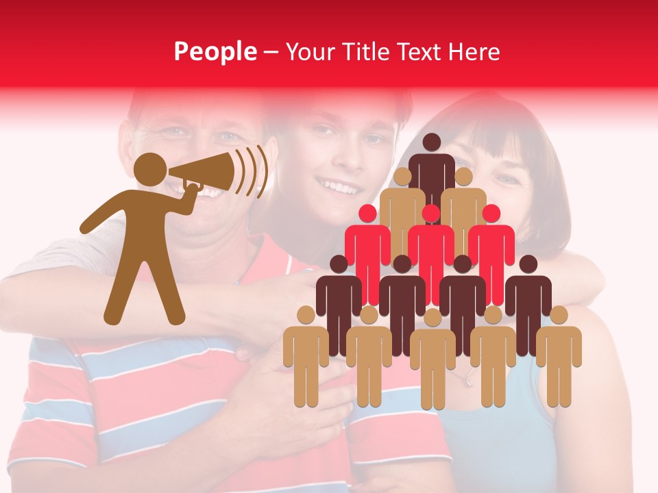 Isolated Teenager White PowerPoint Template