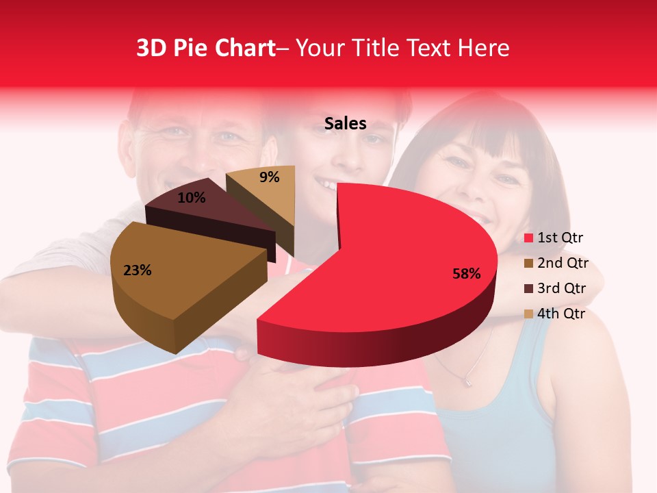 Isolated Teenager White PowerPoint Template