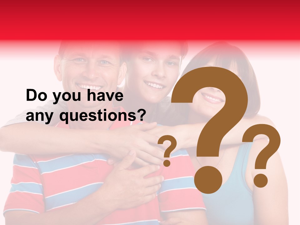 Isolated Teenager White PowerPoint Template