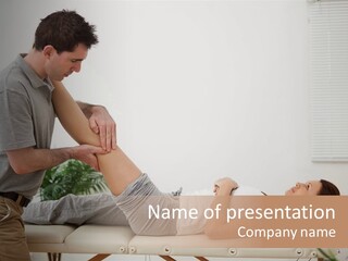 Male Exercising Osteopath PowerPoint Template