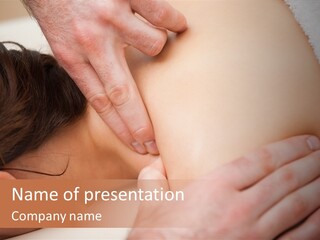 Spinal Manipulation Medicine Focus Shot PowerPoint Template