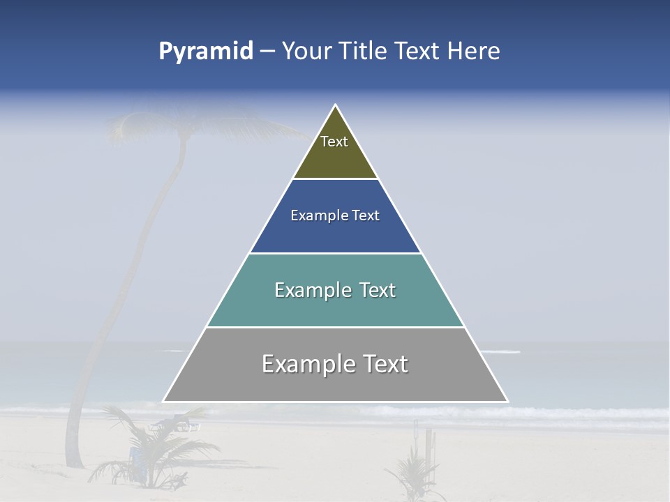 A Palm Tree On A Beach With The Ocean In The Background PowerPoint Template