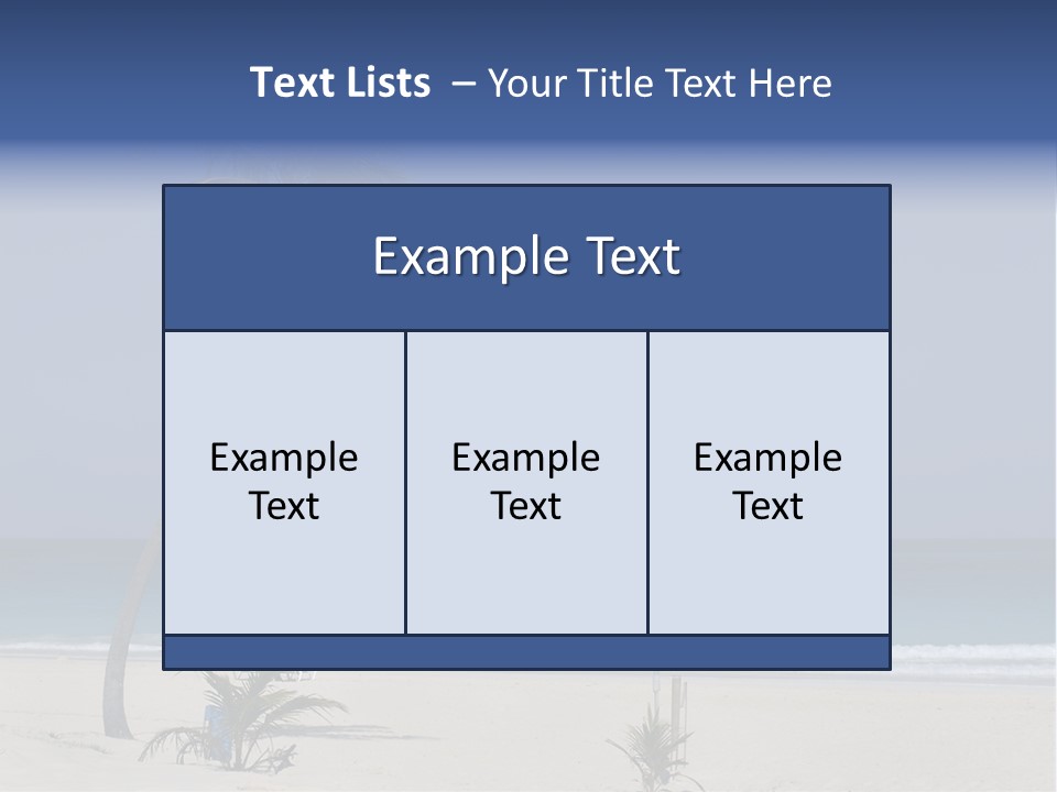 A Palm Tree On A Beach With The Ocean In The Background PowerPoint Template