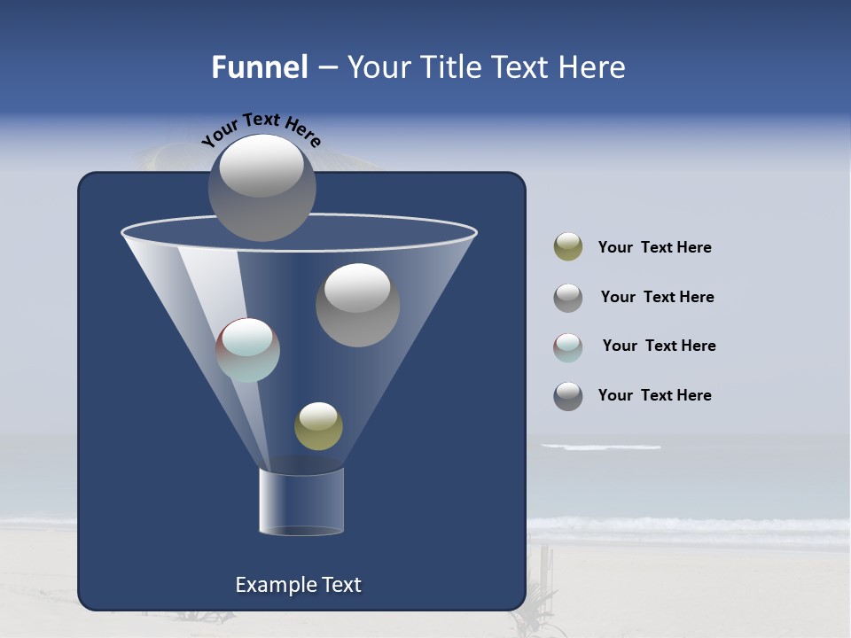 A Palm Tree On A Beach With The Ocean In The Background PowerPoint Template