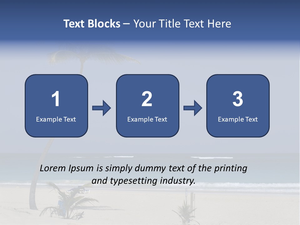 A Palm Tree On A Beach With The Ocean In The Background PowerPoint Template