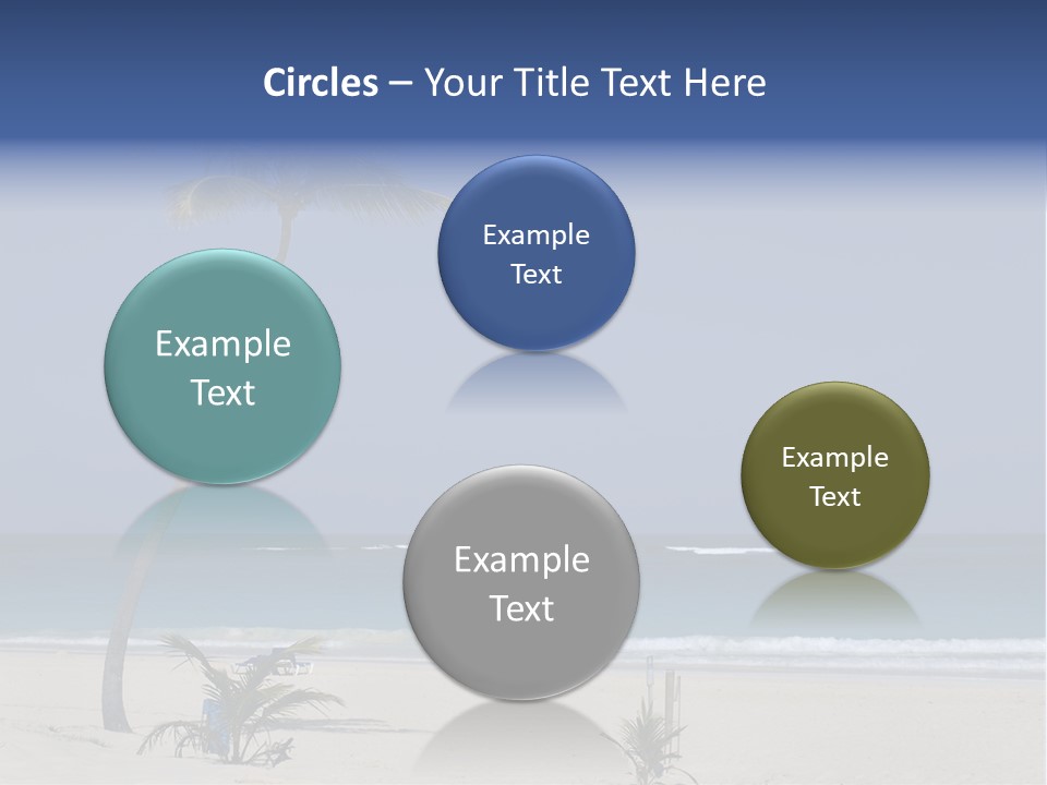 A Palm Tree On A Beach With The Ocean In The Background PowerPoint Template