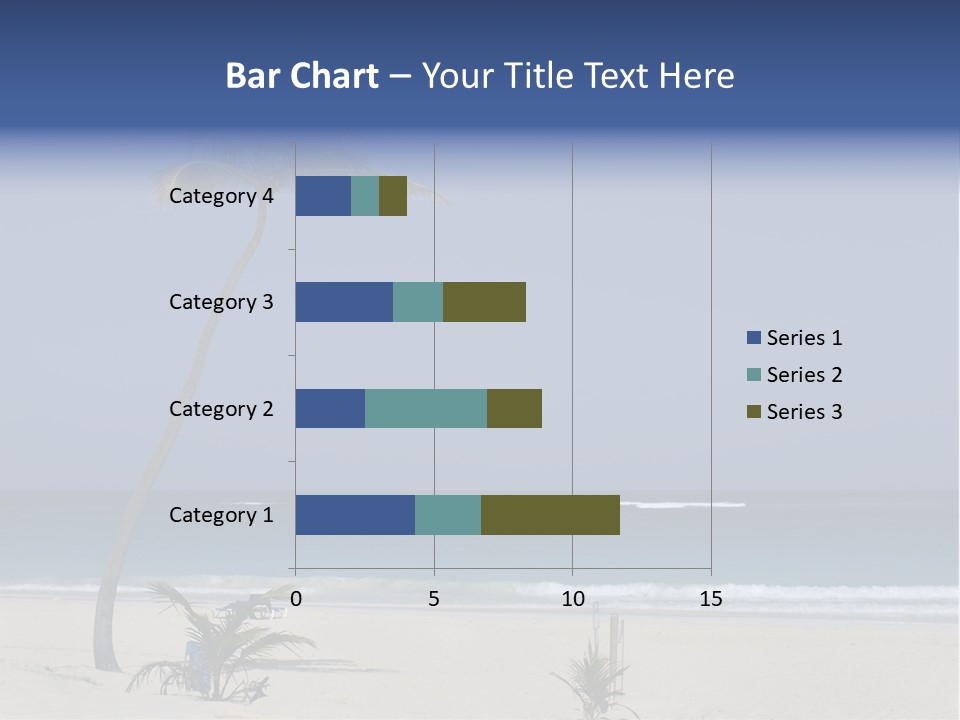 A Palm Tree On A Beach With The Ocean In The Background PowerPoint Template