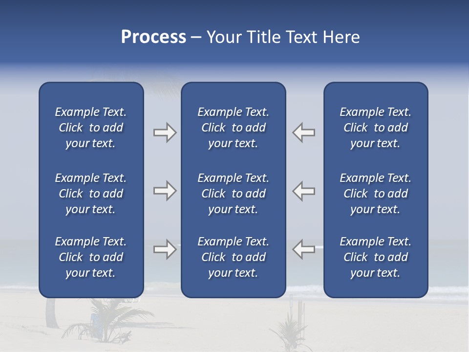A Palm Tree On A Beach With The Ocean In The Background PowerPoint Template