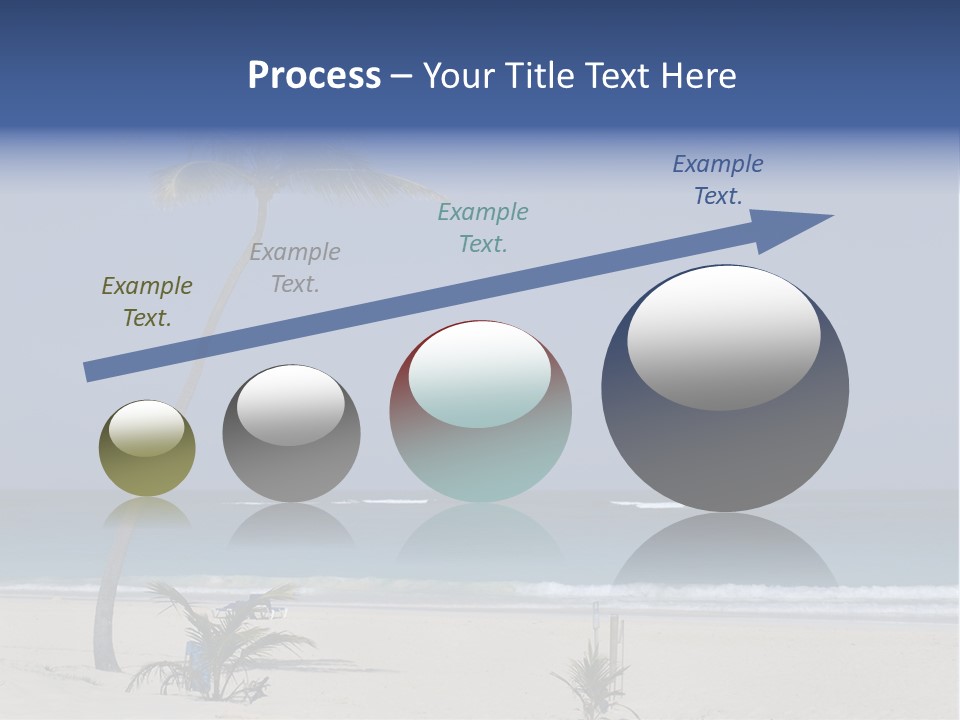 A Palm Tree On A Beach With The Ocean In The Background PowerPoint Template