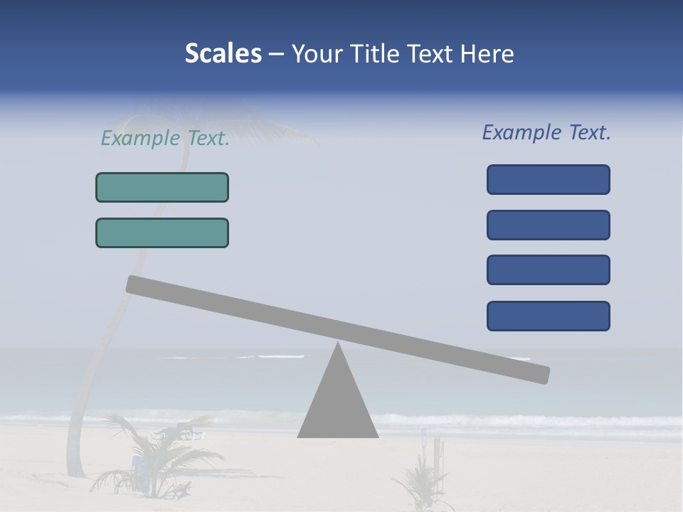 A Palm Tree On A Beach With The Ocean In The Background PowerPoint Template