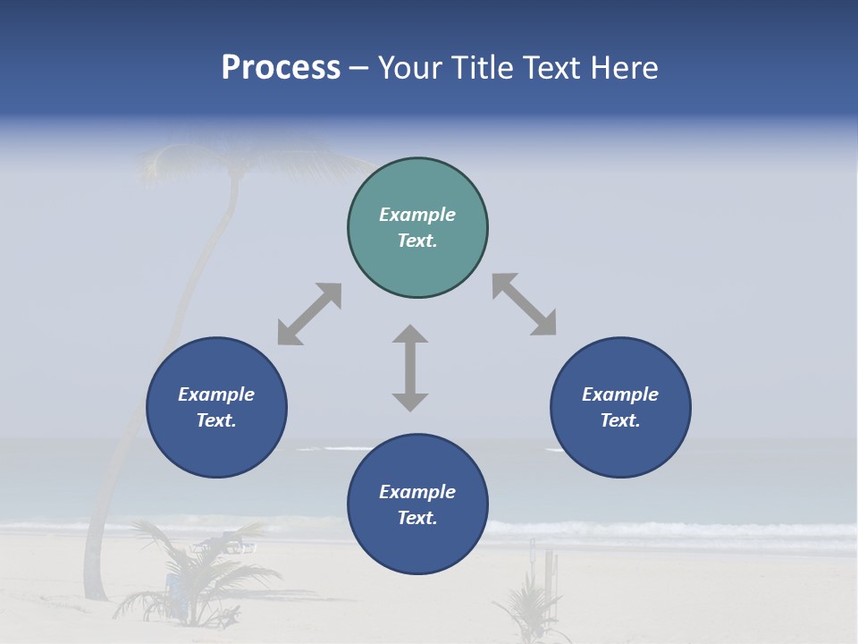 A Palm Tree On A Beach With The Ocean In The Background PowerPoint Template