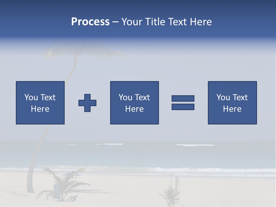 A Palm Tree On A Beach With The Ocean In The Background PowerPoint Template
